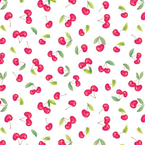 Squeeze The Day, Tossed Cherries on White