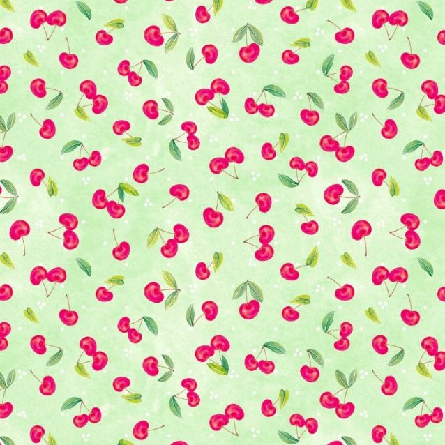 Squeeze The Day, Tossed Cherries on Green