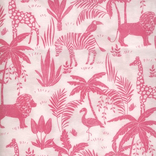 Fun Flannel Jungle Pink