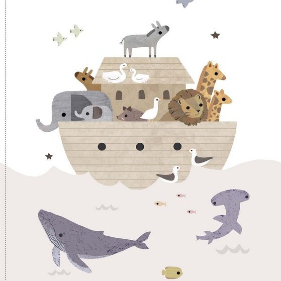 24" Noah's Ark Panel