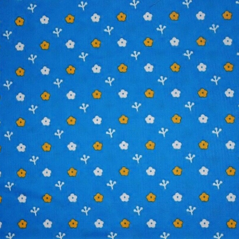 Otter Romp: Tiny Flowers, Blue