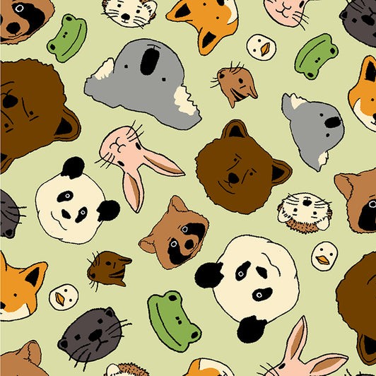 Menagerie: Animal Faces, Green