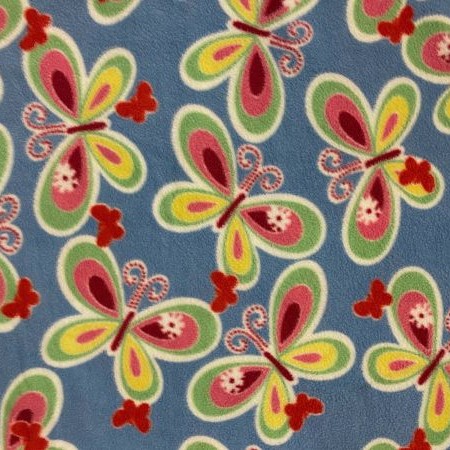 Island Flower Blue Polar Fleece