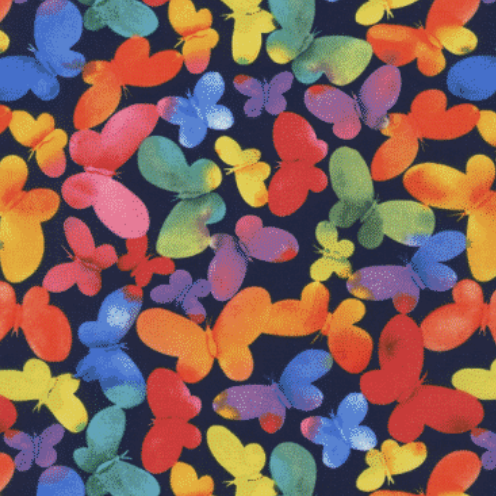 Winged Rainbow Navy Butterfly