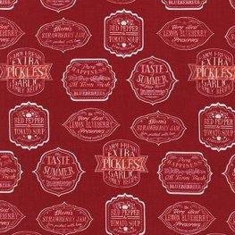 Down On The Farm Labels Red