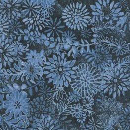 Wide Floral Forest Ash Blue