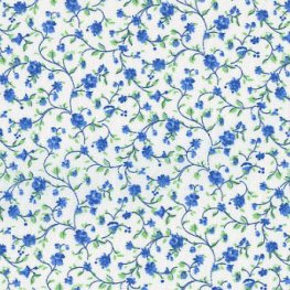 Wild Flower Vines Blue