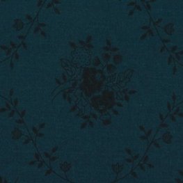 Wide Overtones: Sweet Floral Bouquet: Dark Blue