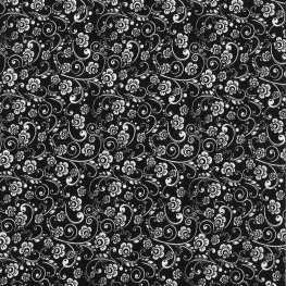 The Red & The Black: Grand Fleur White on Black