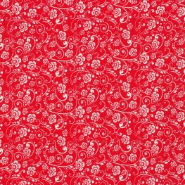 The Red & The Black: Grand Fleur White on Red