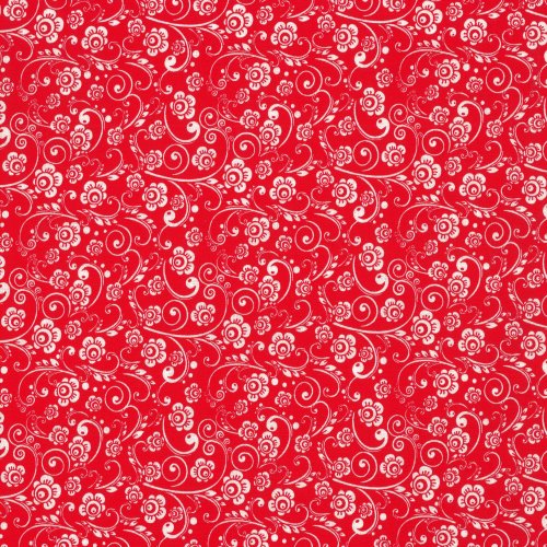 The Red & The Black: Grand Fleur White on Red