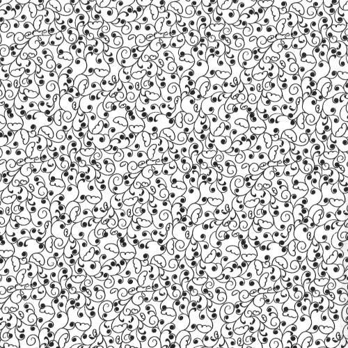 The Red & The Black: Flower Buds Black on White