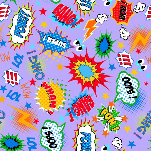Fun Flannel Pow! Purple