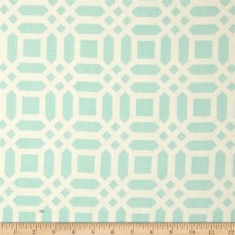 Vivid Lattice Light Aqua Home Decor Fabric