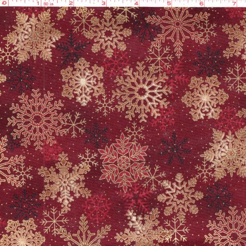 Snowflakes Dk. Red