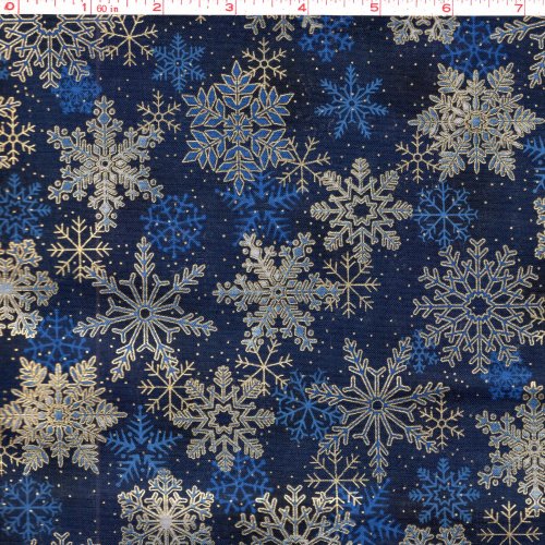 Snowflakes Dk. Blue