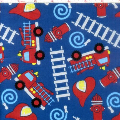 Kid's Choice: Firetrucks and Ladders Blue