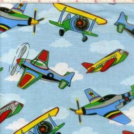 Kid's Choice: Single Engine Airplanes on Blue