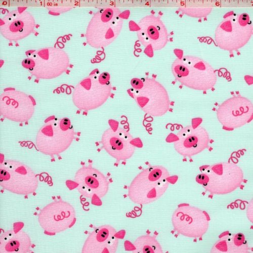 Kid\'s Print: Cute Pig, Aqua
