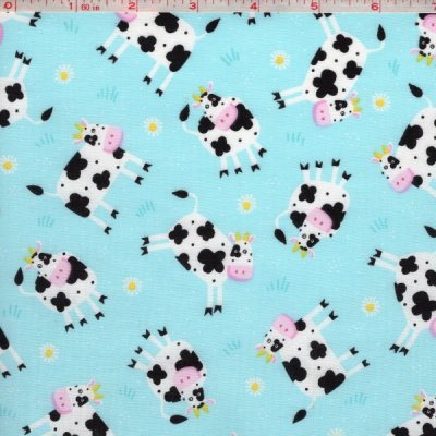 Kid's Print: Cows, Blue