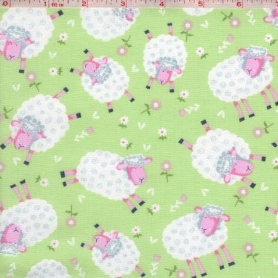 Kid's Print: Sheep, Green