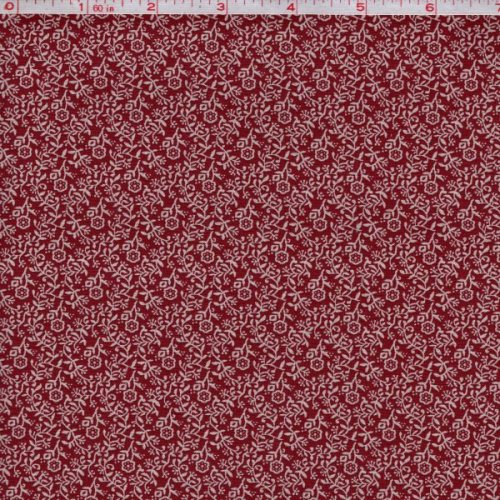 Circa 1800\'s Little Flowers Tan/Burgundy