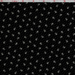 Circa 1800's Little Flowers Tan/Blk