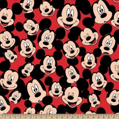 Polar Fleece: Mickey Head Toss