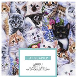 Kittens & Flowers Fat Quarters