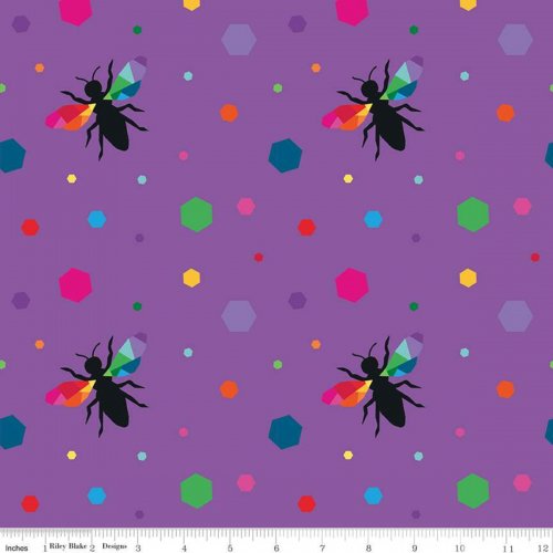 Create Hexie Bees Purple