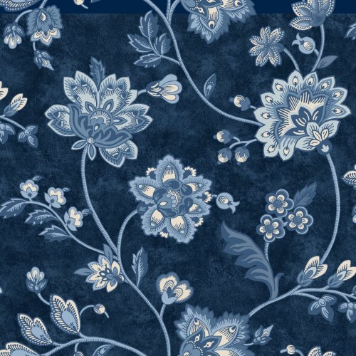 Genevieve Jacobean Floral Navy
