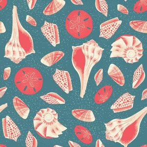 Gulls Wanna Have Fun: Seashells, Turquoise
