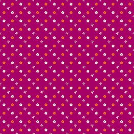 Otter Romp: Tiny Flowers, Pink