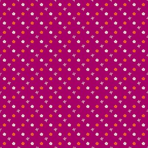 Otter Romp: Tiny Flowers, Pink