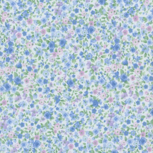 Tiny Antique Floral Blue