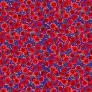 Mini Poppies Floral Blue