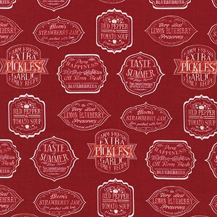 Down On The Farm Labels Red