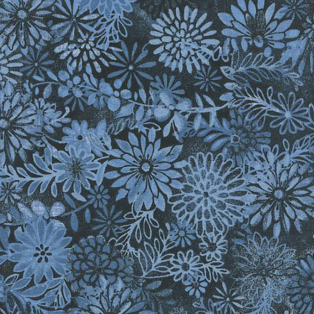 Wide Floral Forest Ash Blue
