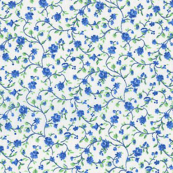 Wild Flower Vines Blue