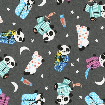 Hello Sleepy Shadow Flannel - Sleepy Pandas