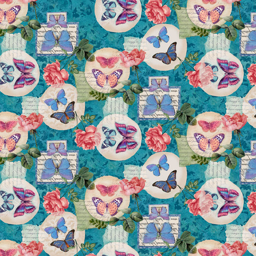 Butterfly and Floral Stamp
