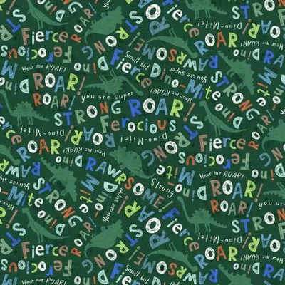 Dinosaurs and Words Green