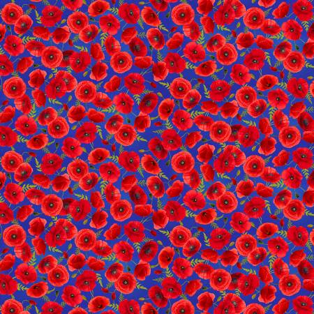 Mini Poppies Floral Blue